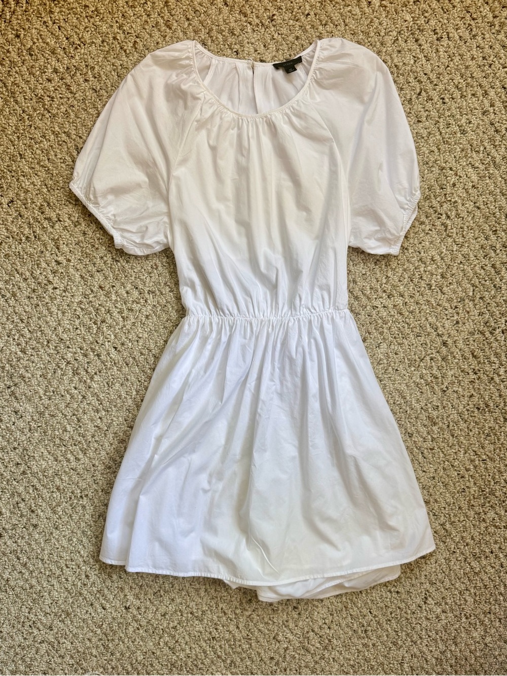 J.Crew Tie-Back Cotton Poplin Mini Dress White | Size 10